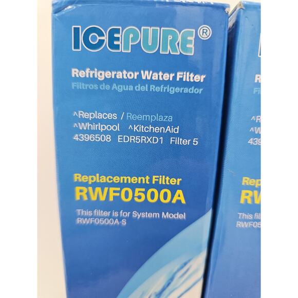 BRAND NEW (2) ICEPURE ICE PURE RWF0500A REPLACEMENT REFRIGERATOR WATER FILTERS - Picture 2 of 2